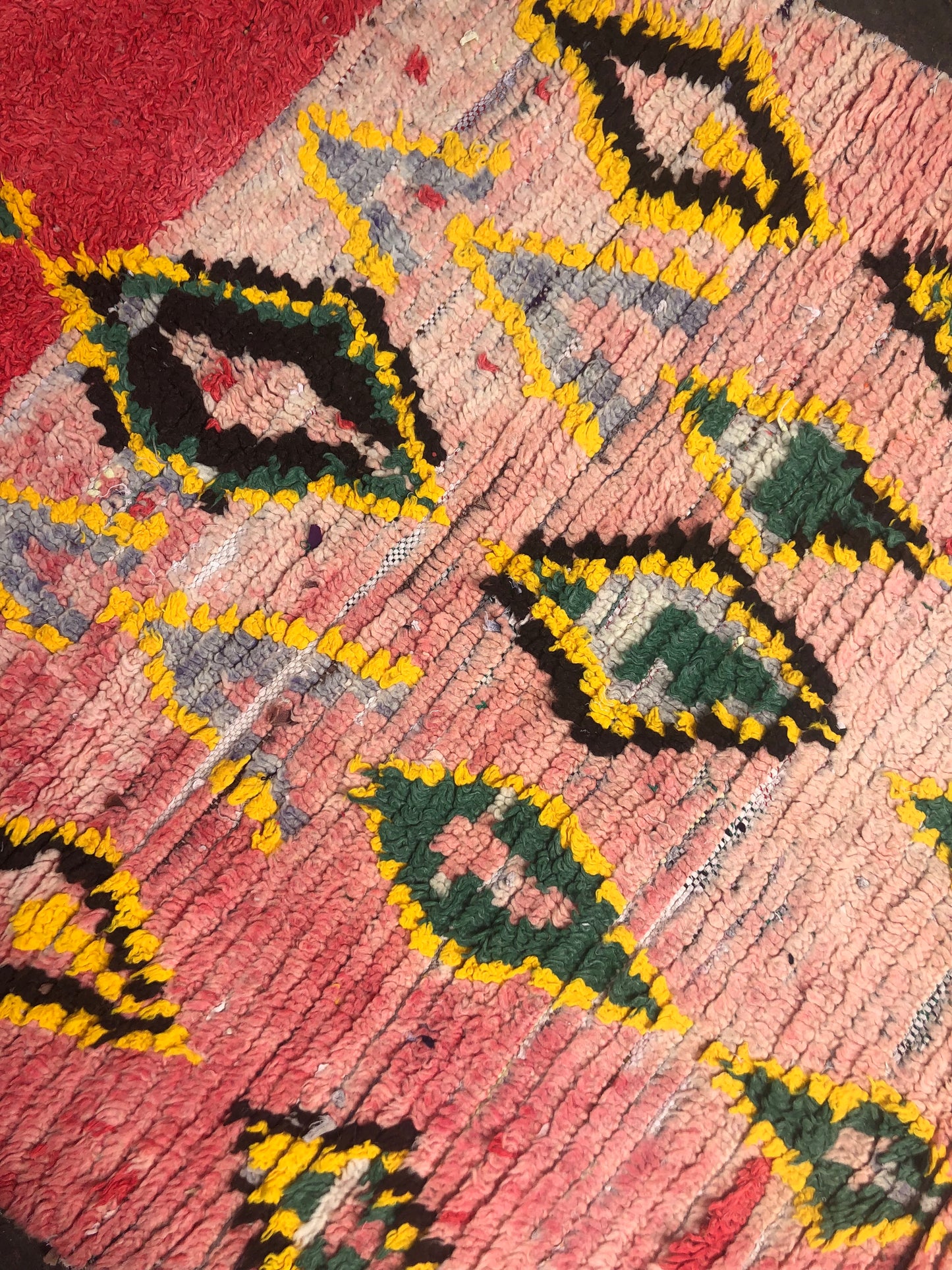 Peachy Boujaad Vintage Moroccan Rug Runner