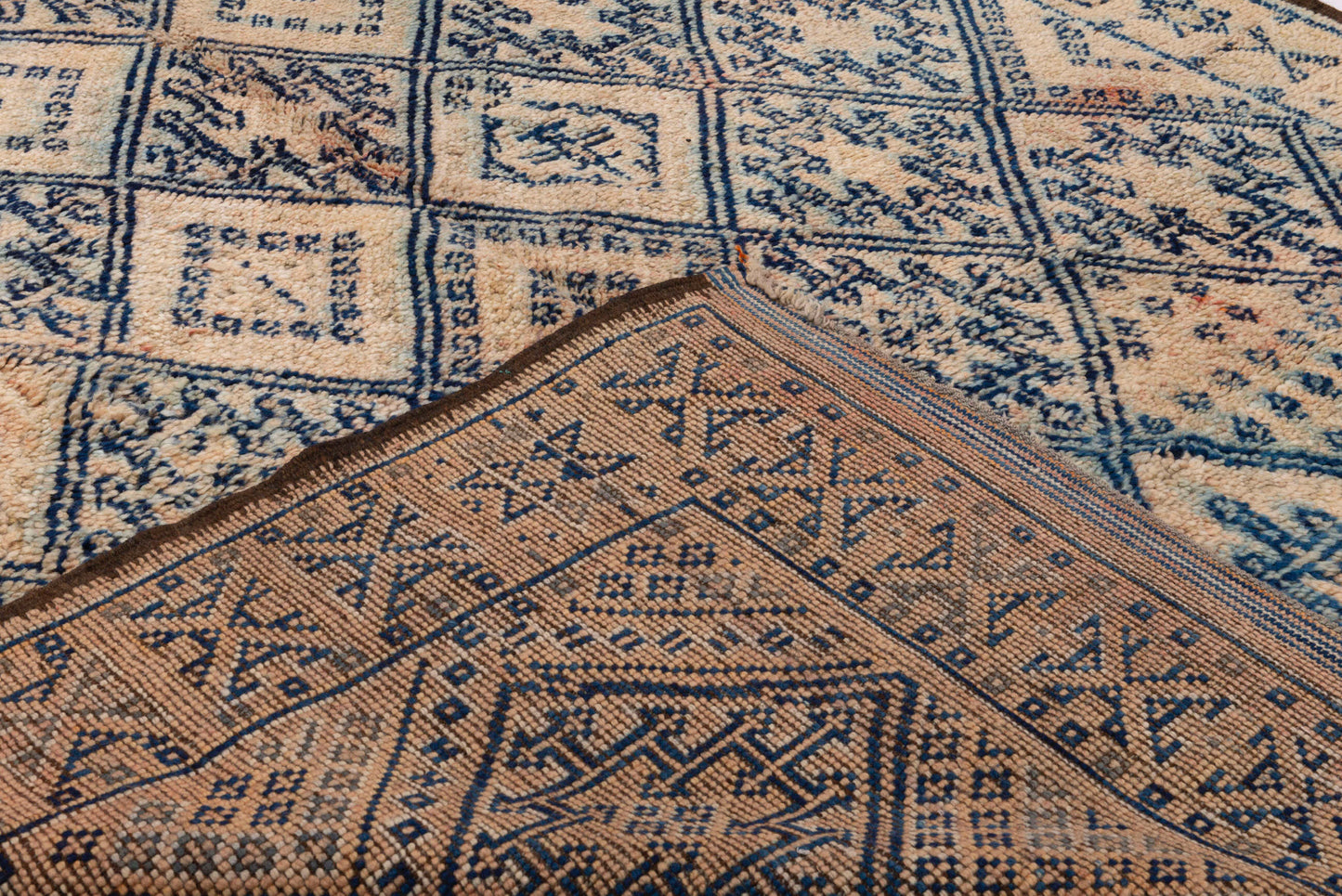 Blue Bell Beni Mguild Moroccan Vintage Rug