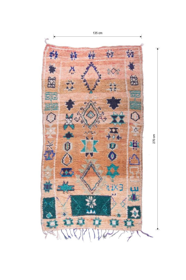 Beau Boujaad Vintage Moroccan Rug