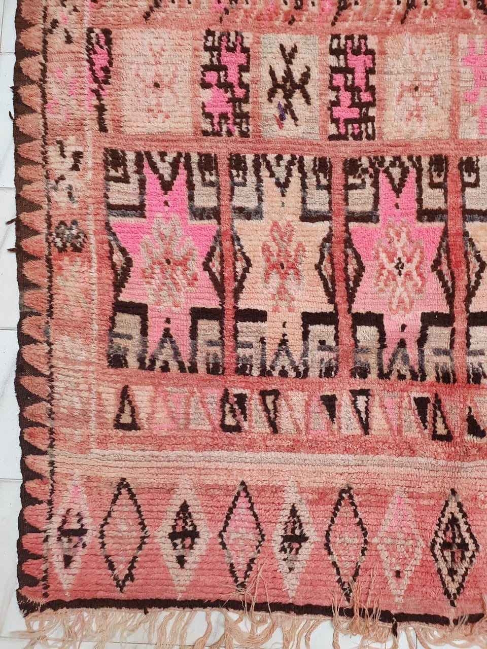 Pink Sapphire Boujaad Moroccan Vintage Rug