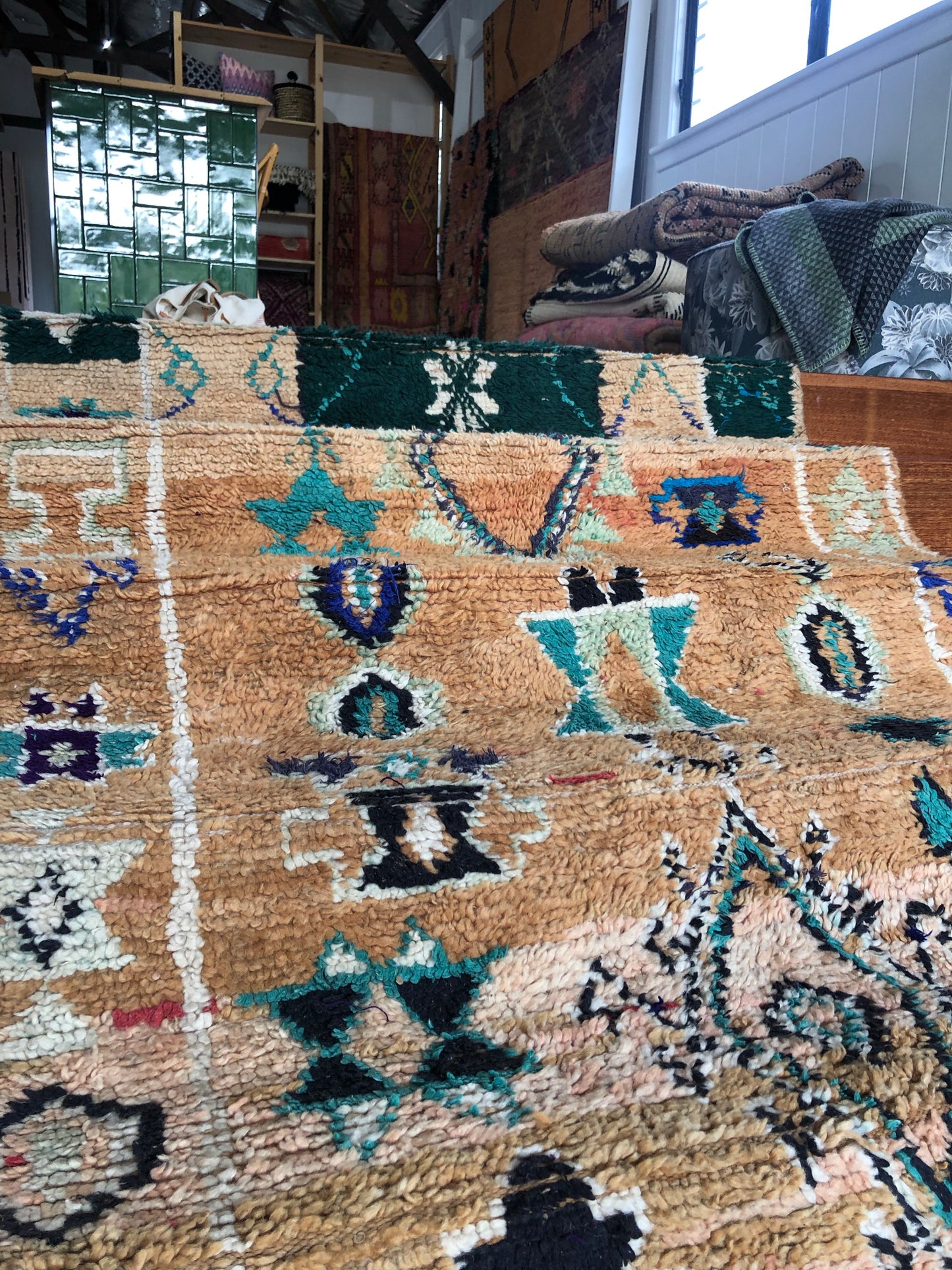 Beau Boujaad Vintage Moroccan Rug