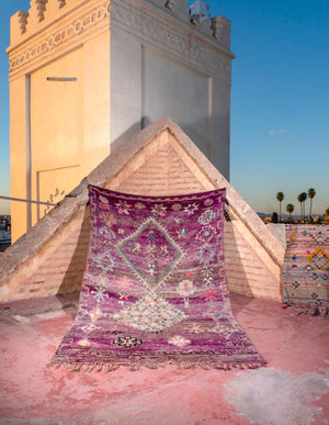 Purple Rain Boujaad Vintage Moroccan Rug