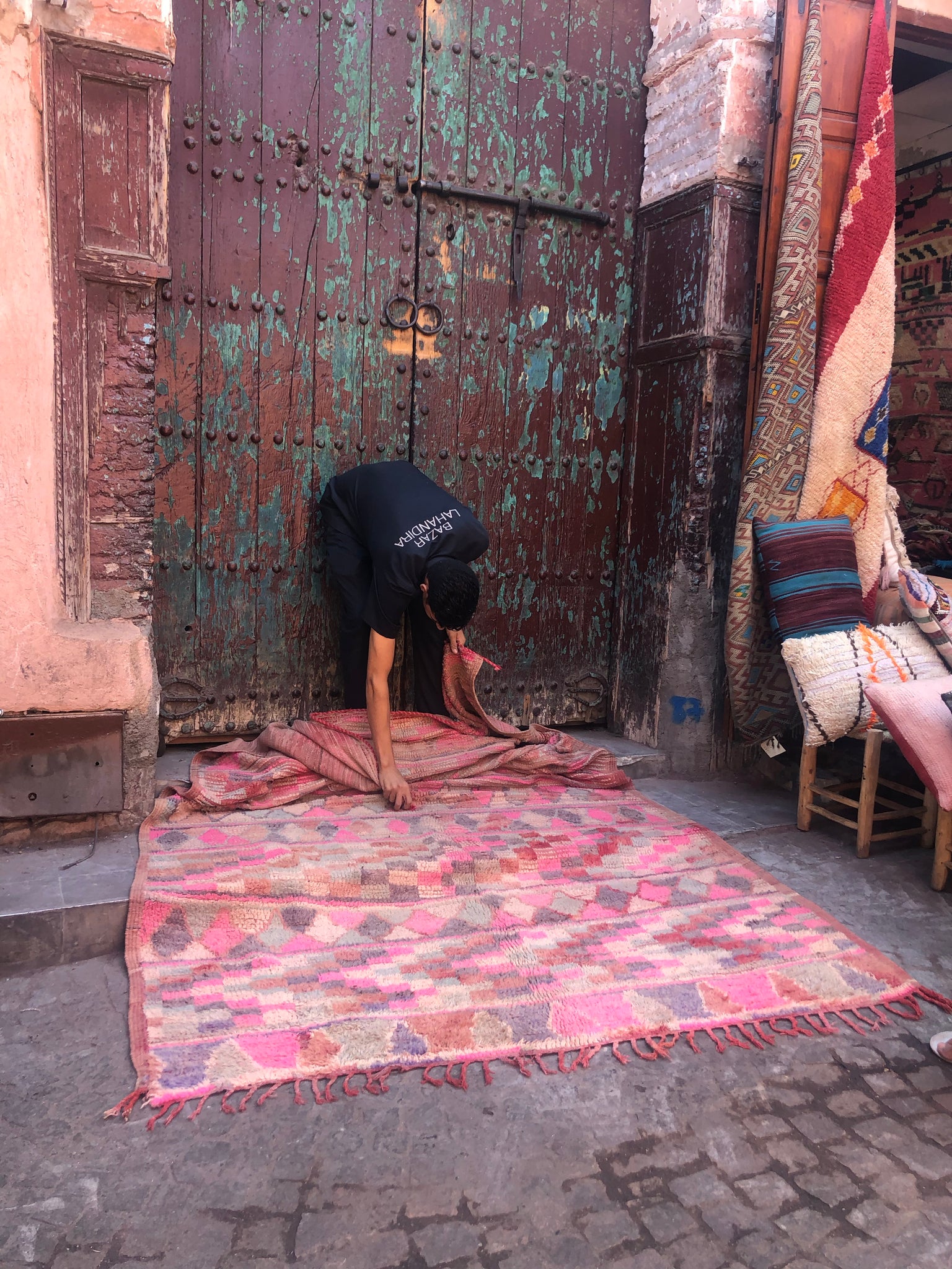 Shibi Boujaad Vintage Moroccan Rug