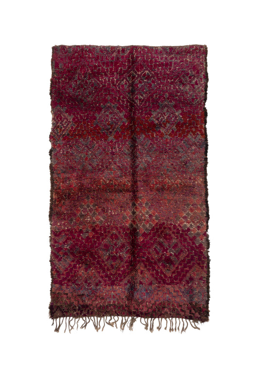 Ruby Beni Mguild Moroccan Vintage Rug