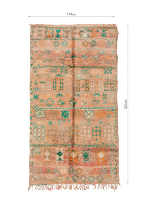 Olive Boujaad Vintage Moroccan Rug