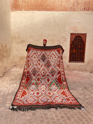 Ruby Beni Moroccan Vintage Mguild Rug