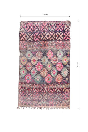 Rose Boujaad Vintage Moroccan Rug