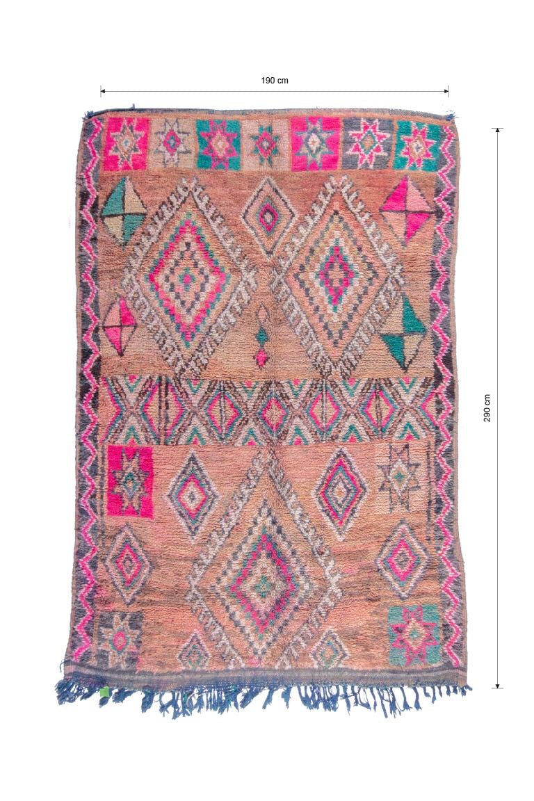 Ebony Boujaad Vintage Moroccan Rug