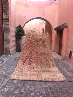 Zeena Beni Mguild Vintage Moroccan Rug