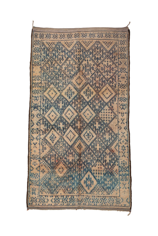 Blue Bell Beni Mguild Moroccan Vintage Rug