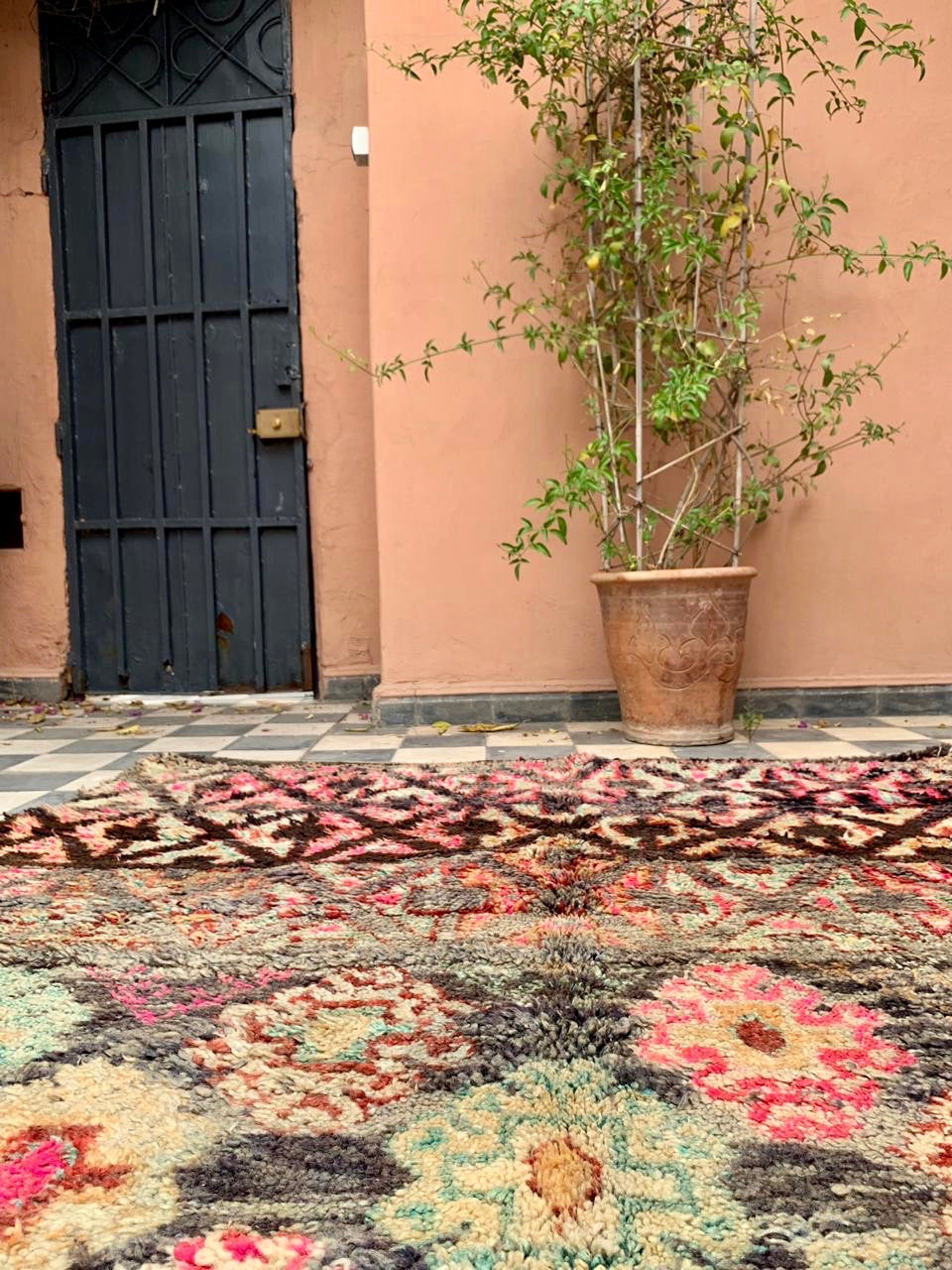 Rose Boujaad Vintage Moroccan Rug